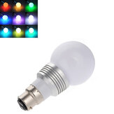 B22 16 couleurs RVB 3W LED Télécommande Colorful Ampoule Spot AC 85-240V